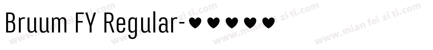 Bruum FY Regular字体转换